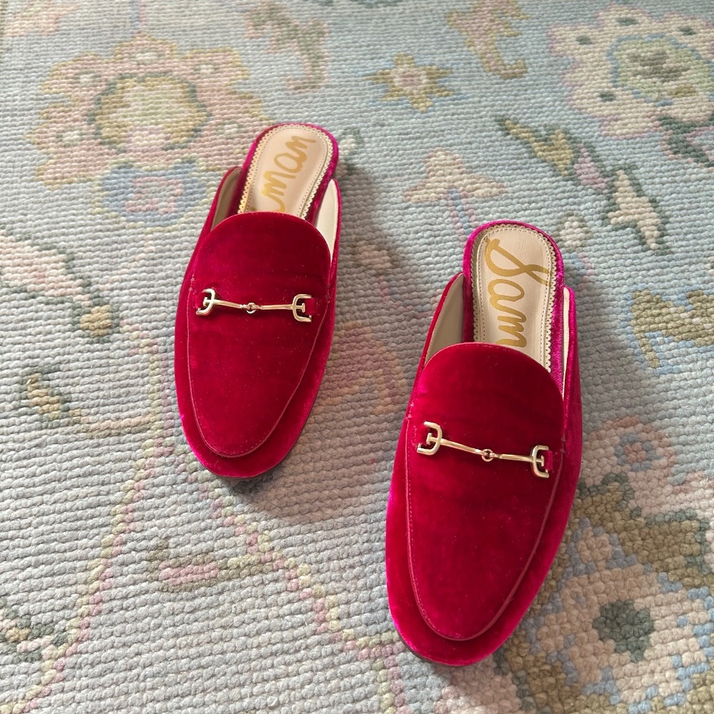 Sam Edelman Linnie Bit Mules Pink Velvet